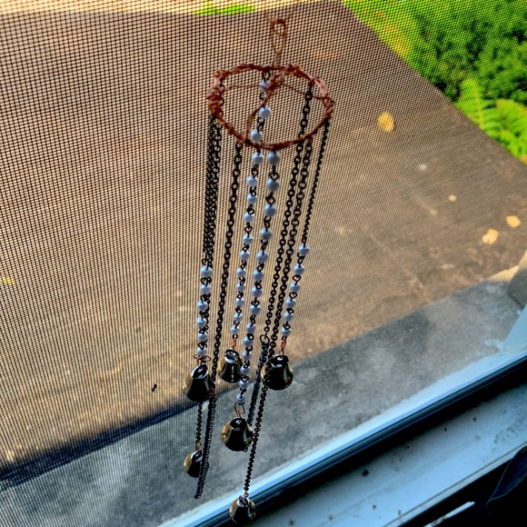ReCreated Vintage Necklace - WIND CHIME / EARRING / JEWELRY HOLDER. - Picture 1 of 6